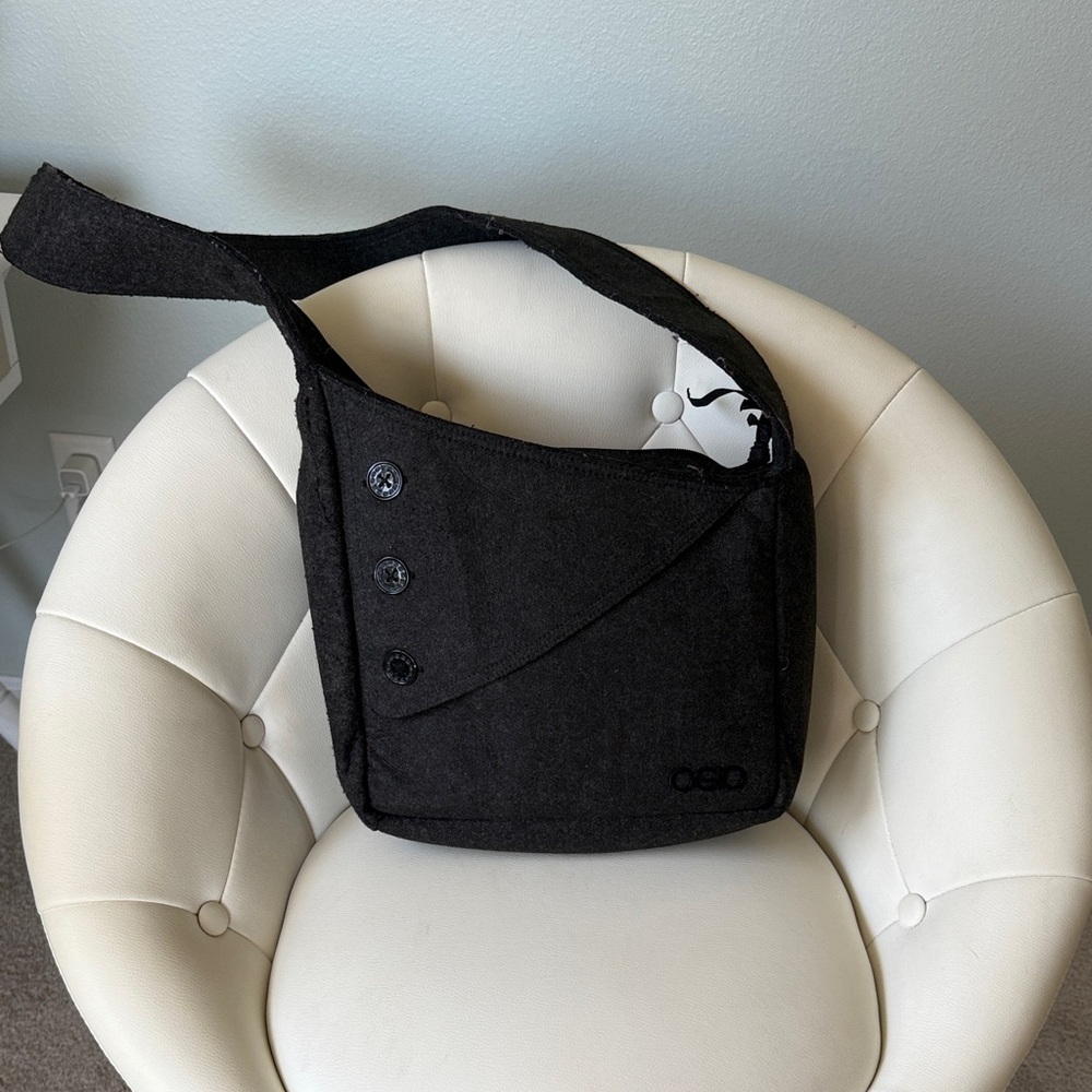OGIO Dark Gray  Shoulder Messenger Bag with Button Accent